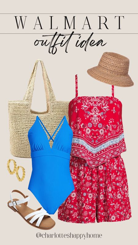 Red white and blue outfit idea from Walmart!

#walmartfashion

Walmart finds. Walmart fashion. Walmart summer outfit. Walmart swim. Walmart straw tote. Walmart straw bucket hat  

#LTKSwim #LTKSeasonal #LTKStyleTip