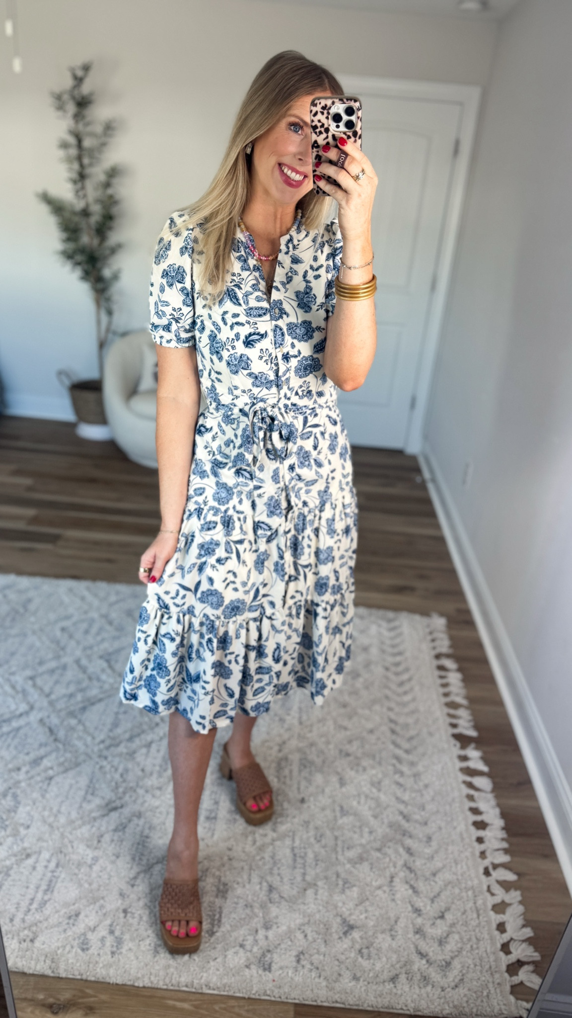 Weekend Walmart Wins try-on
Floral midi dress- small, would prefer a medium! Material doesn’t have stretch so if you’re between sizes or larger busted, go with your bigger size! 

#LTKWorkwear #LTKgrwm
