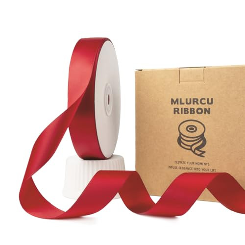 Red Ribbon 1 Inch Red Satin Ribbon 50 Yards Red Christmas Ribbon Double Faced Satin Ribbon Red Silk Ribbon Thick Red Ribbon for Gift Wrapping Flower Bouquet Wedding Invitations Hair Bows Crafts | Amazon (US)