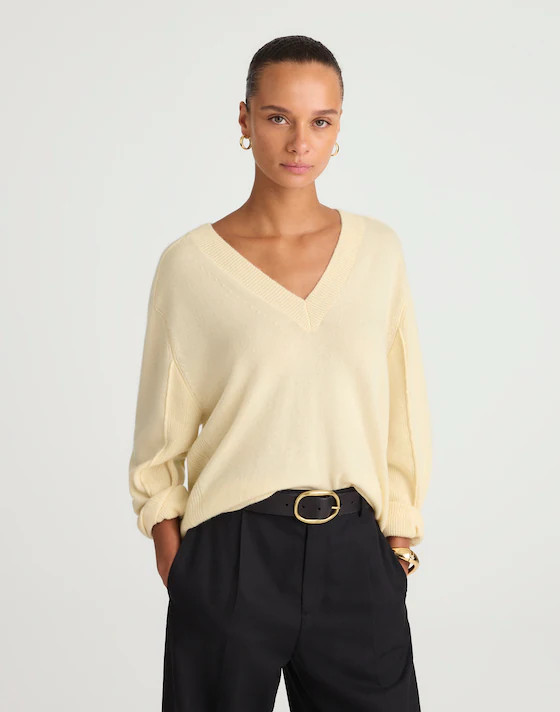 Cashmere V-Neck Sweater | Madewell | Madewell