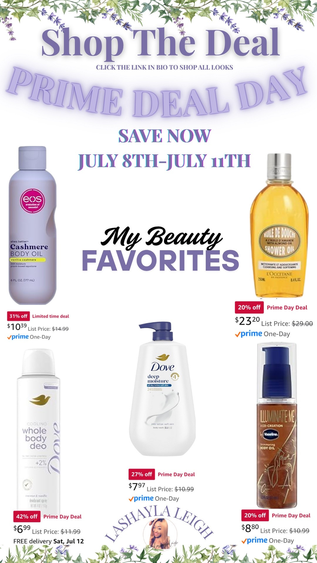 My Beauty favorites! Currently on sale for Prime Deal Day