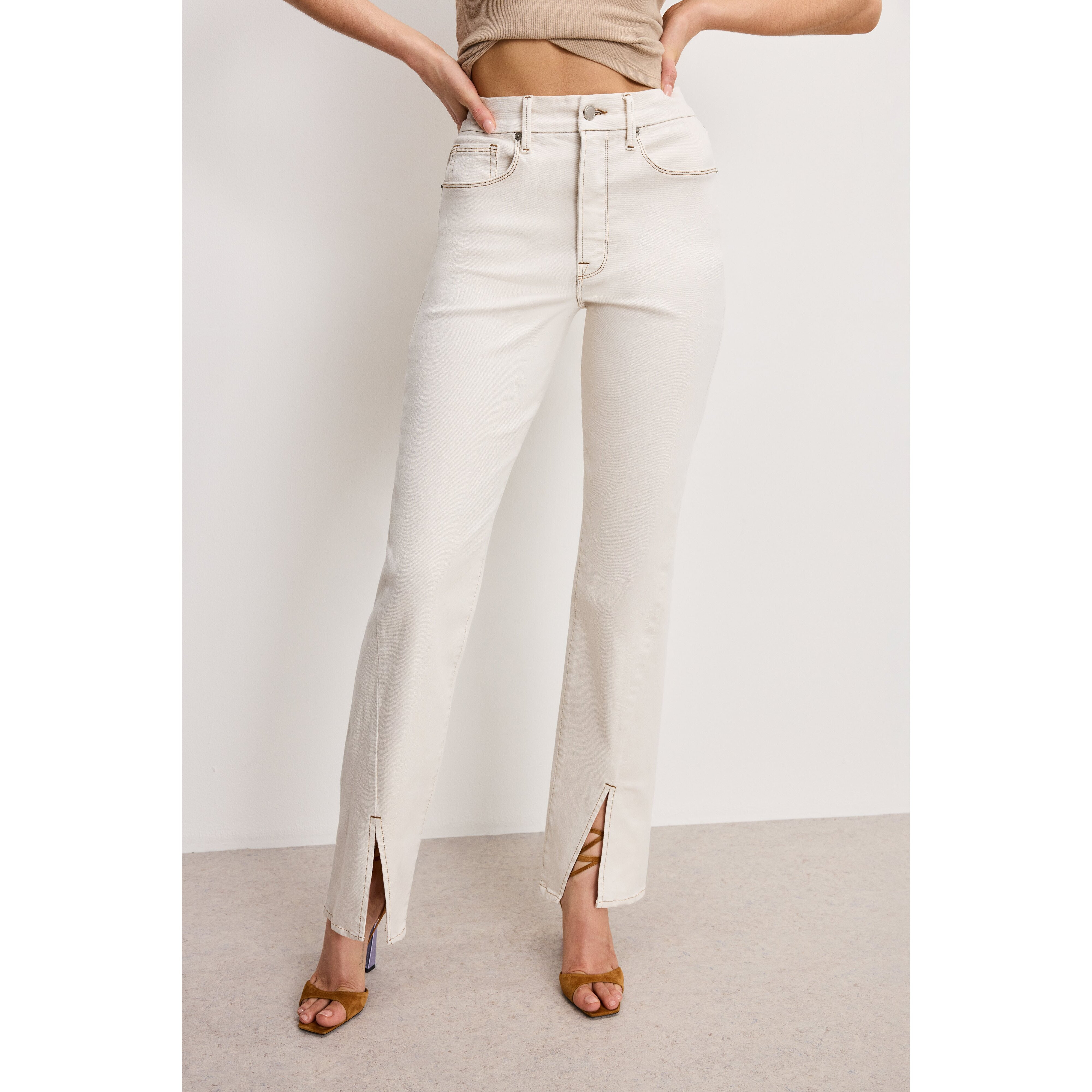 Women's Good Boy Straight Jeans | Pearl, Size 20 Plus | Good American by Khlo� Kardashian | Good American