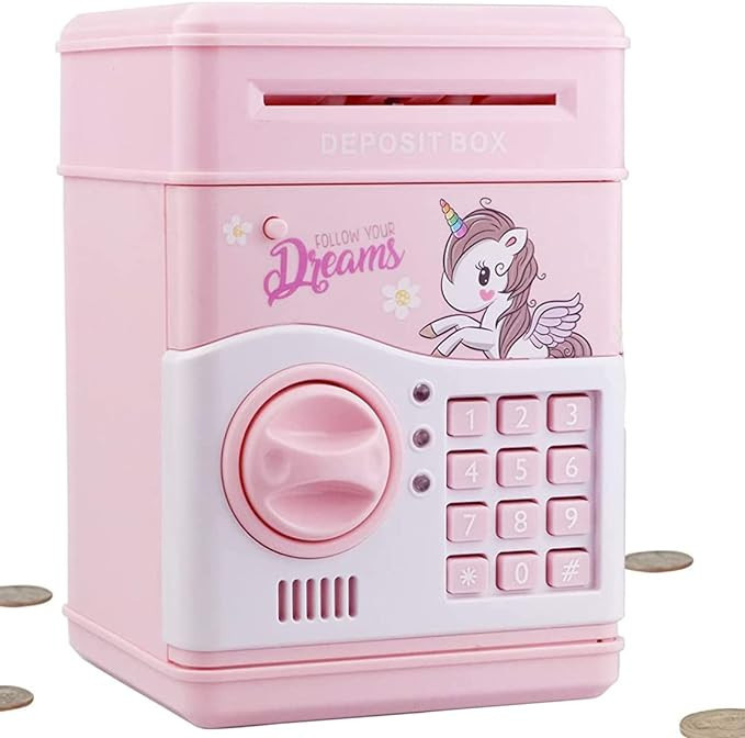 Electronic Piggy Bank Toy for Girls, Kids Safe Money Bank with Personal Password Setting, Mini AT... | Amazon (US)