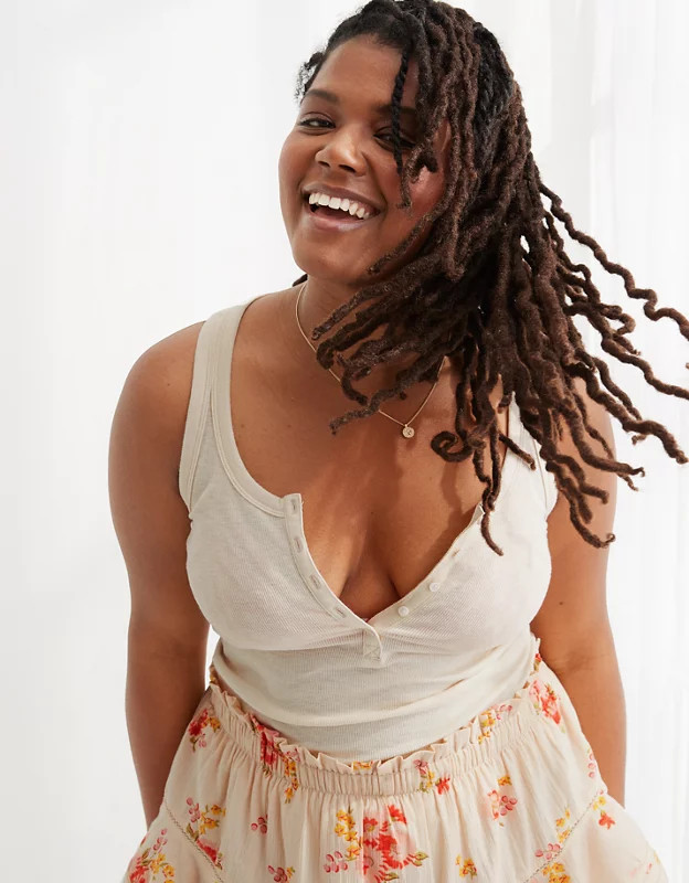 Aerie No BS Henley Tank Top | American Eagle Outfitters (US & CA)