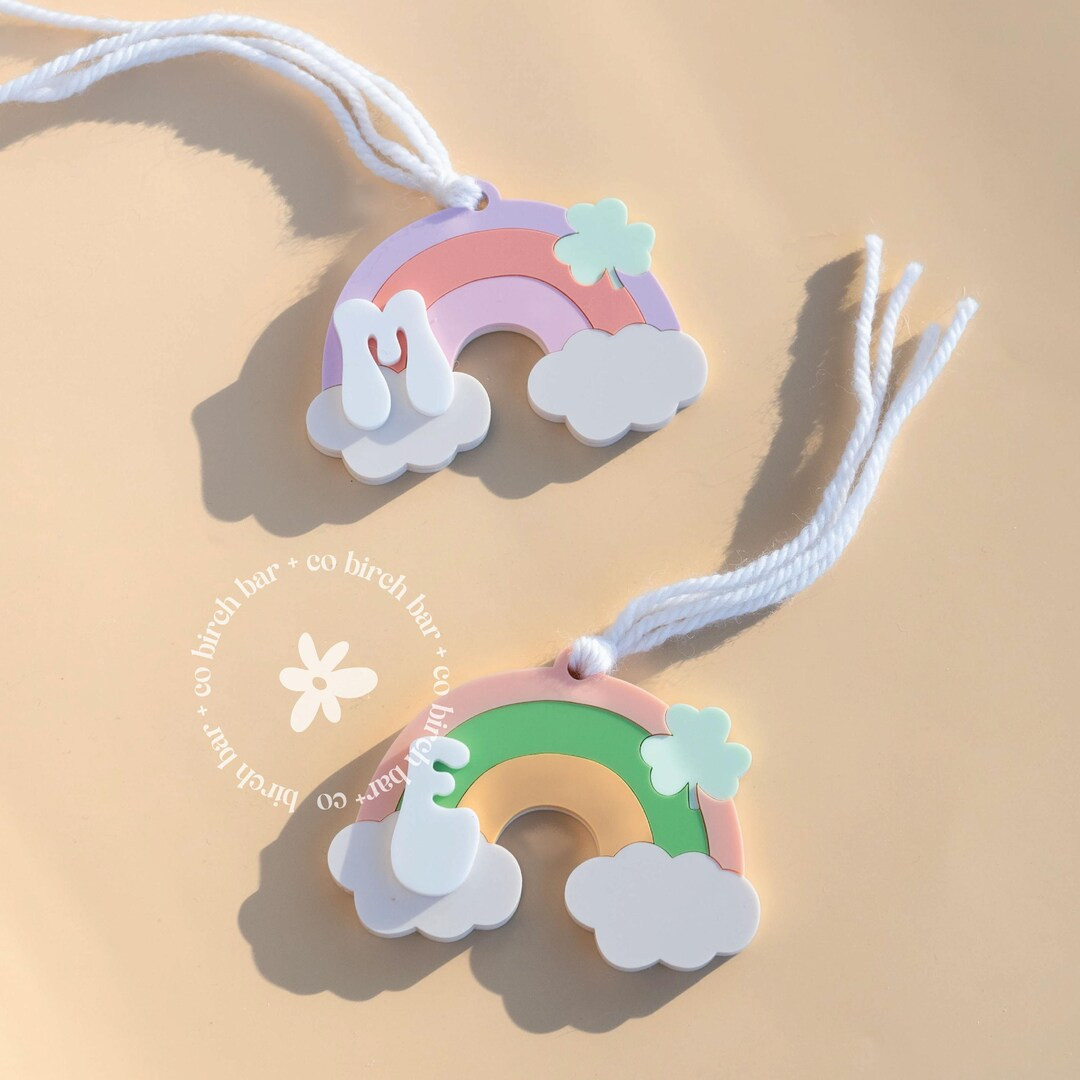 St. Patrick's Day Rainbow Basket Tag Personalized St. Patrick's Day Tag Custom Basket Tag Acrylic... | Etsy (US)