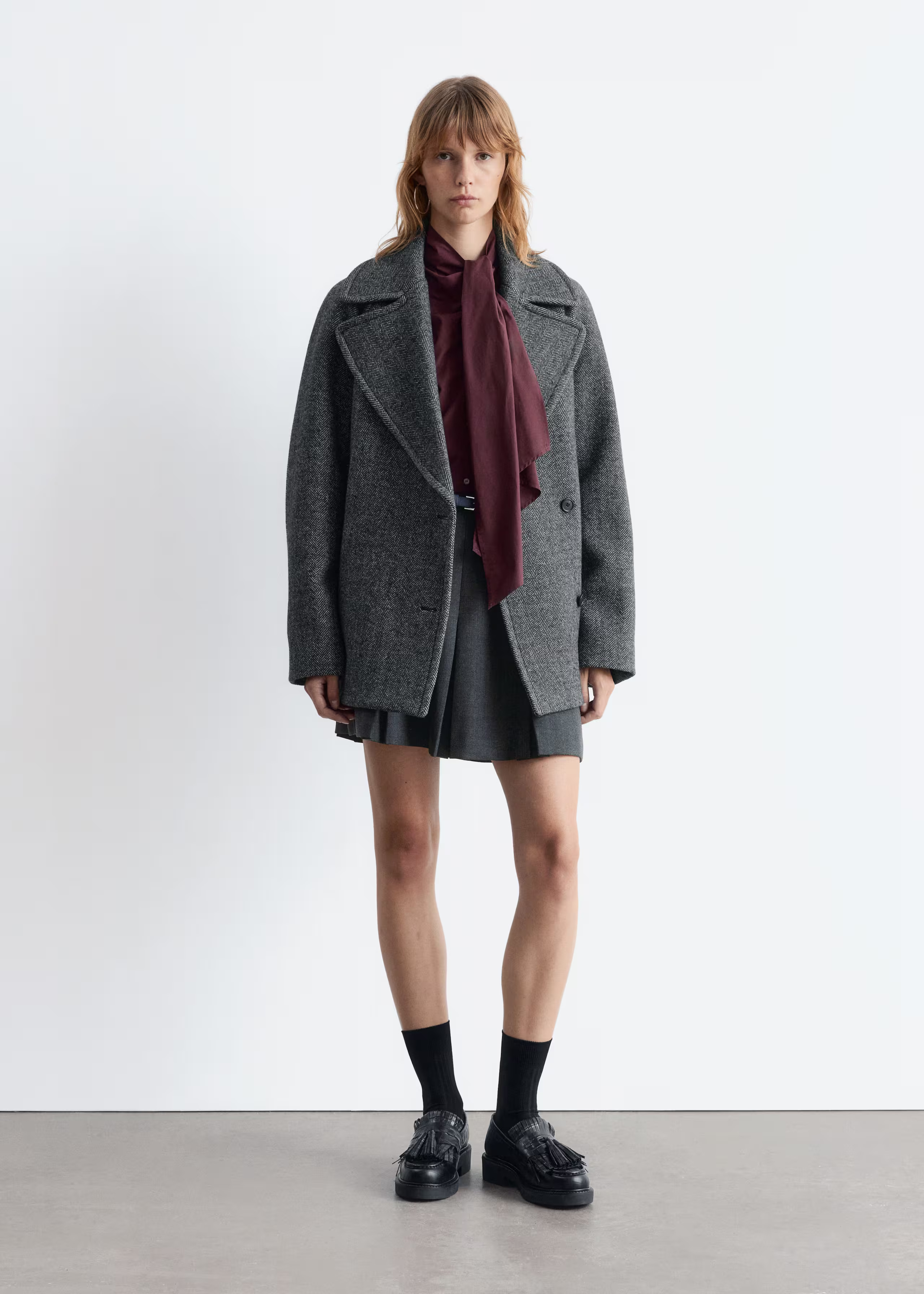 Short Double-Breasted Wool Coat | & Other Stories UK