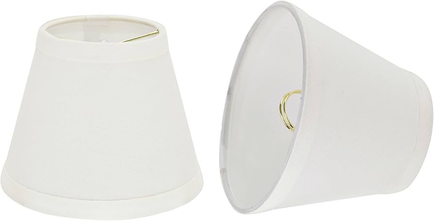 Aspen Creative 32059-2A, Hardback Empire Clip-On Chandelier Lamp Shade, Off-White, 3" Top x 5" Bo... | Amazon (US)