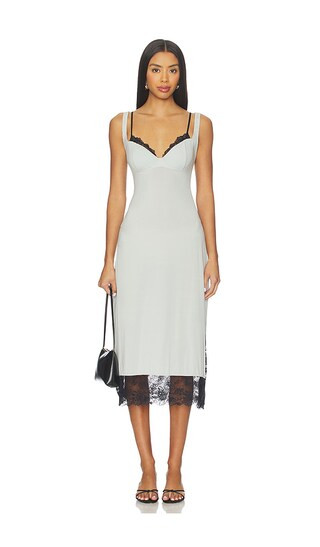 x Intimately FP Party Crasher Midi Slip Dress in Smoke Grey | Revolve Clothing (Global)