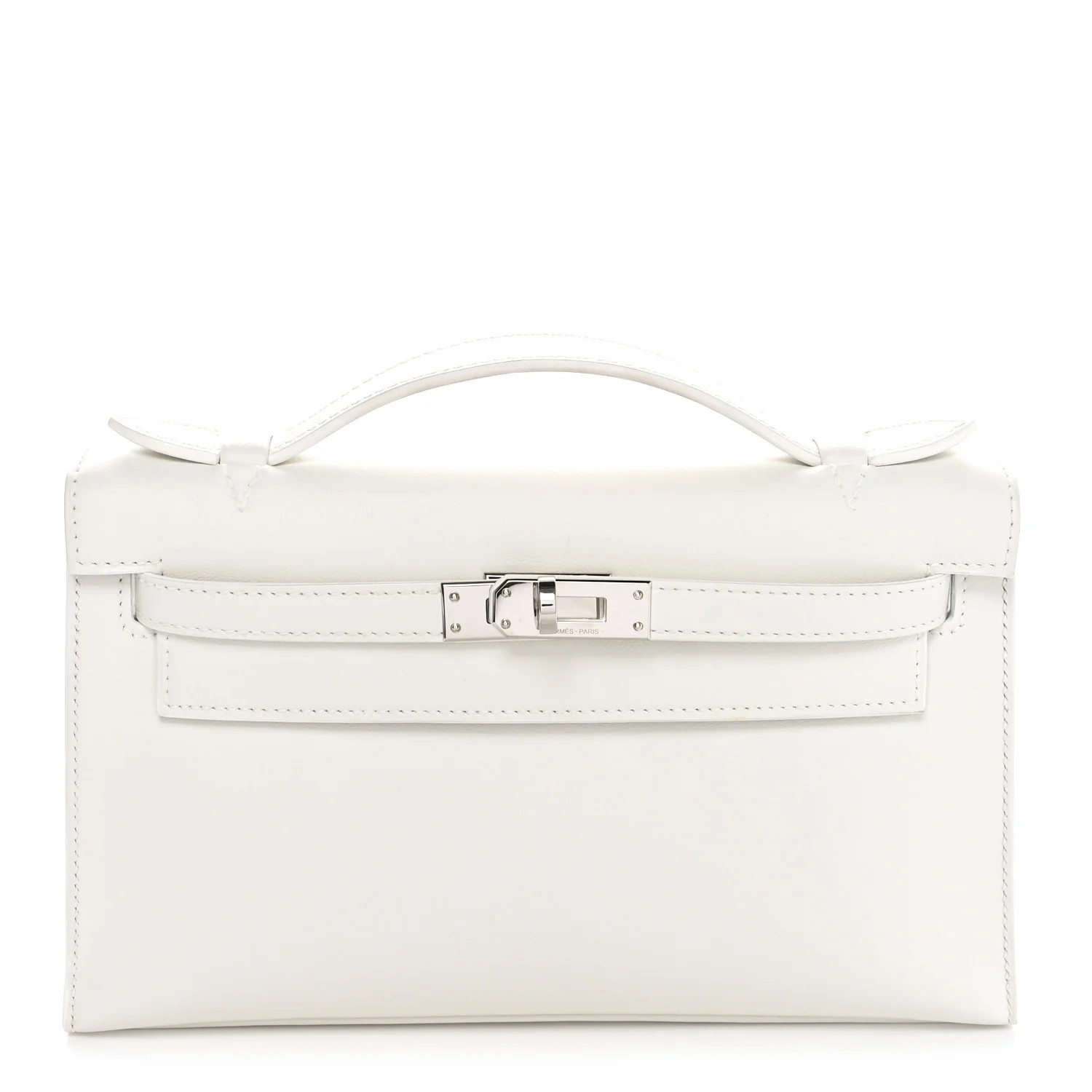 Swift Kelly Pochette Clutch White | FASHIONPHILE (US)