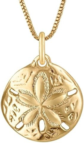 Hawaiian Silver Jewelry Pendant Necklace – 18 Inch Sand Dollars Pendant Charm – Premium Sterl... | Amazon (US)