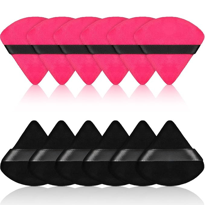 12 Pieces Powder Puff Face Triangle Makeup Puff for Loose Powder Soft Body Cosmetic Foundation Sp... | Amazon (US)