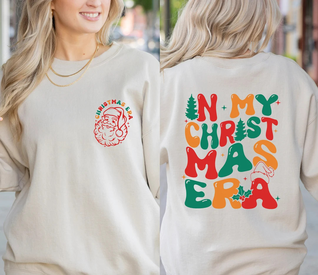 In My Christmas Era Shirt, Winter Xmas Season, Holiday Sweatshirt, Retro Christmas Tshirt, Christ... | Etsy (US)