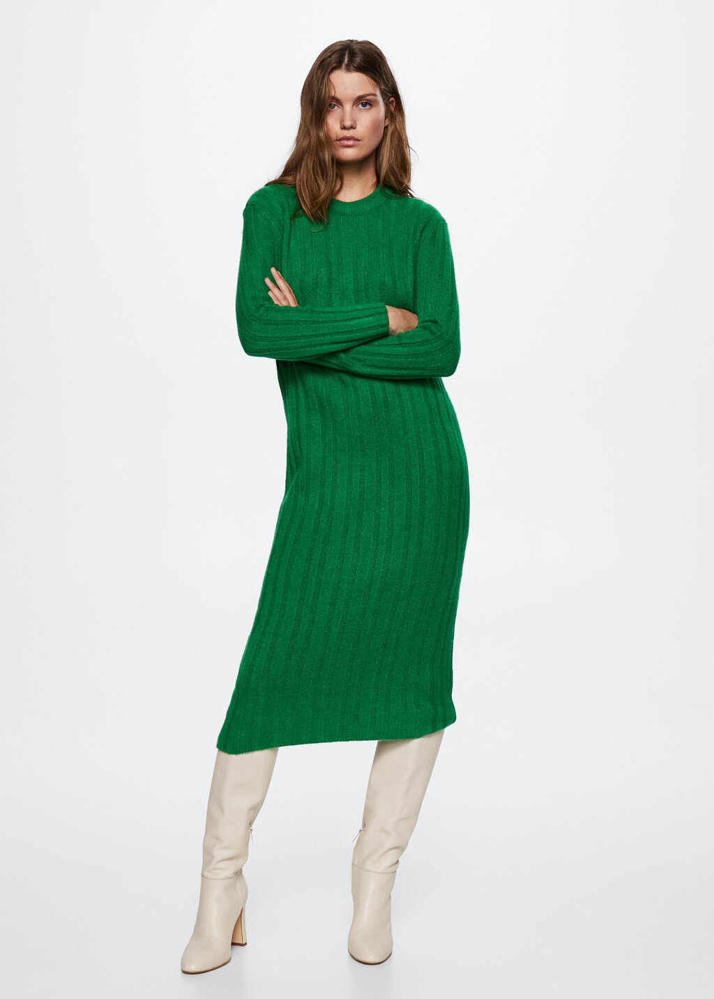 Ribbed midi dress | MANGO (US)