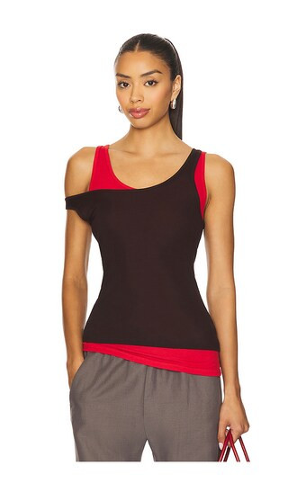 Rozzi Scoop Neck Tank in Chocolate | Revolve Clothing (Global)