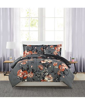 Pem America Manilla Floral Twin 3-Pc. Comforter Set & Reviews - Comforter Sets - Bed & Bath - Mac... | Macys (US)