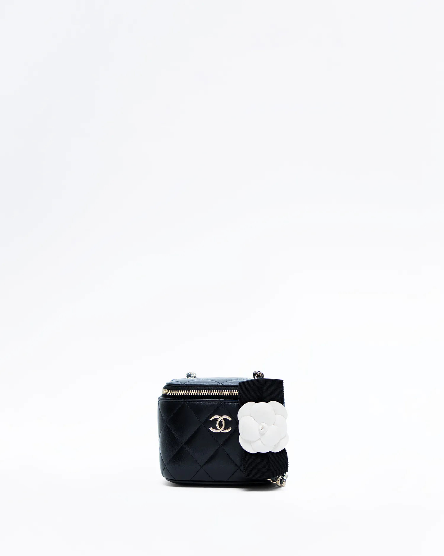 Camellia Bow Mini Vanity Case with Chain | Vivrelle