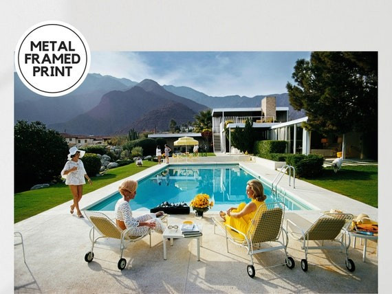 Poolside Glamour | 1970s Slim Aarons Wall Decore | Metal Framed Poster | Etsy (US)