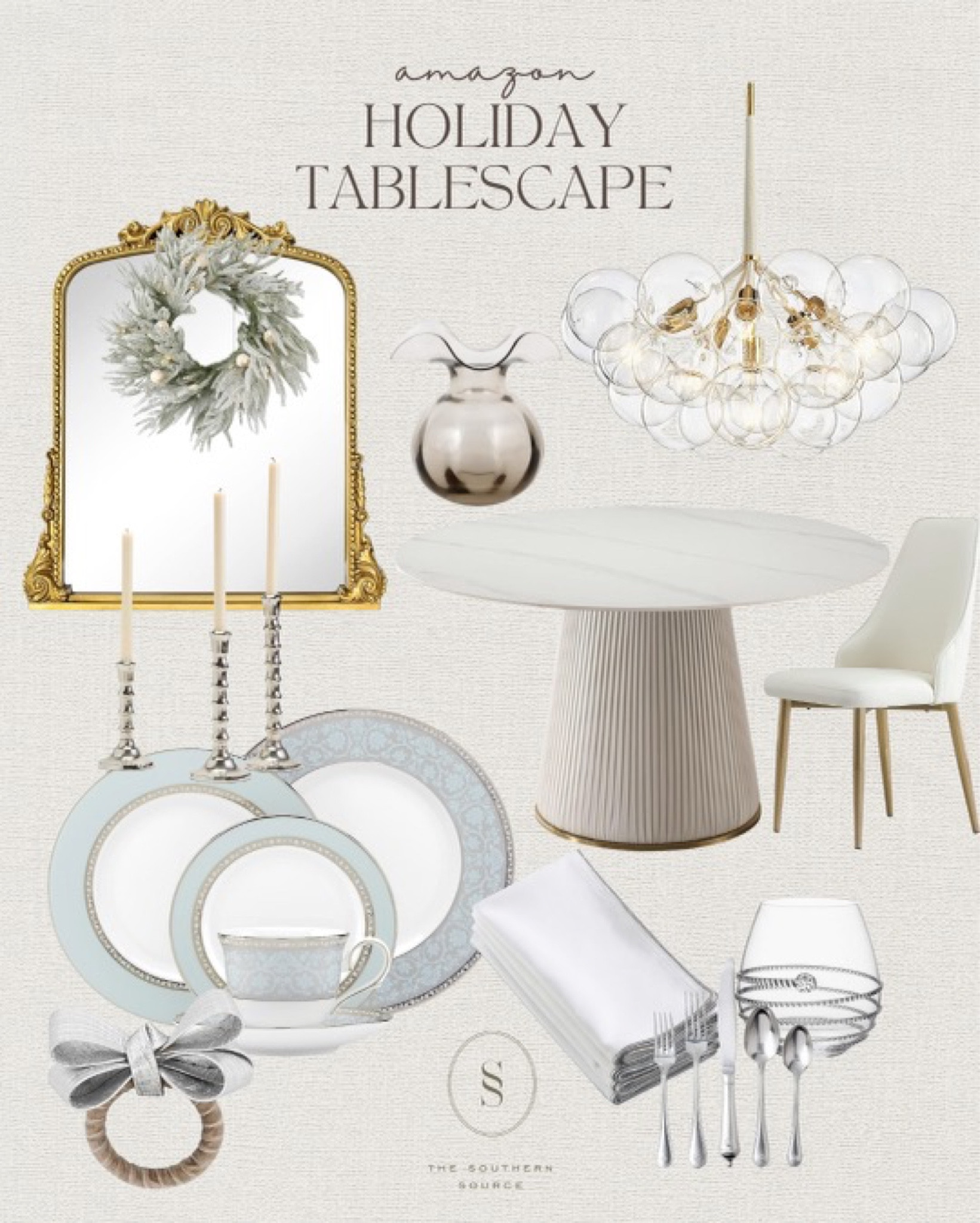 Amazon Holiday Tablescape 

#LTKSeasonal #LTKhome