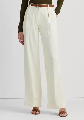 Lauren Ralph Lauren Women's Double Faced Georgette Wide Leg Pants, 10 | Belk