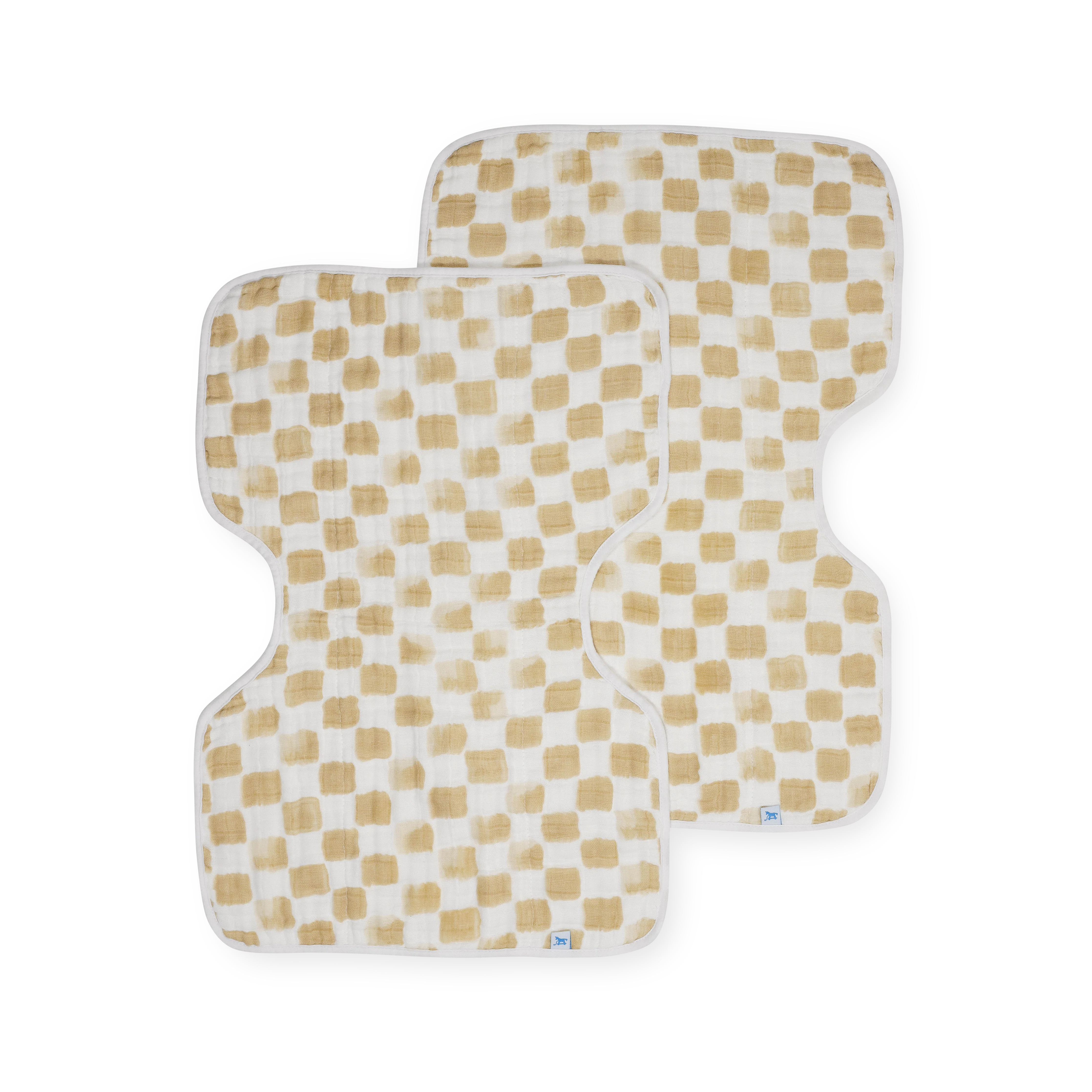 Cotton Muslin Burp Cloth 2 Pack - Adobe Checker | Little Unicorn