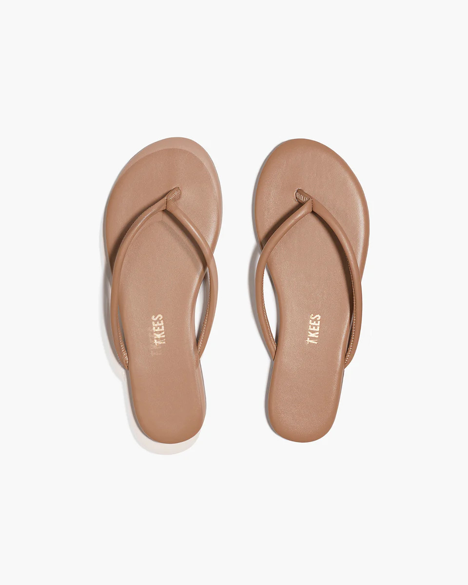 TKEES Tubular Lily Cocobutter Flip Flops | Leather | TKEES