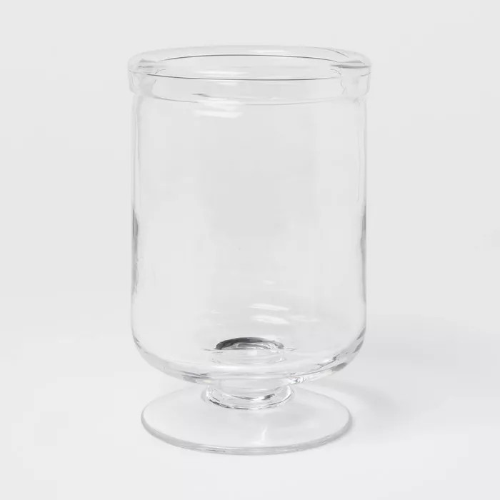 7.5" x 5" Glass Seeded Hurricane Candle Holder Clear - Threshold™ | Target