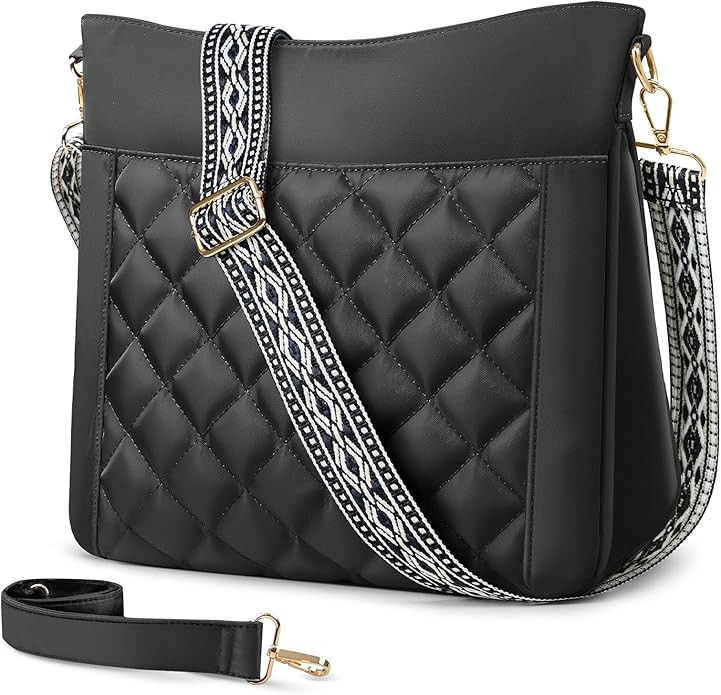 EPEDAL24 Quilted Crossbody Bags for Women, Womens Crossbody Purse Quilted Puffer Bag with 2Pcs Un... | Amazon (US)