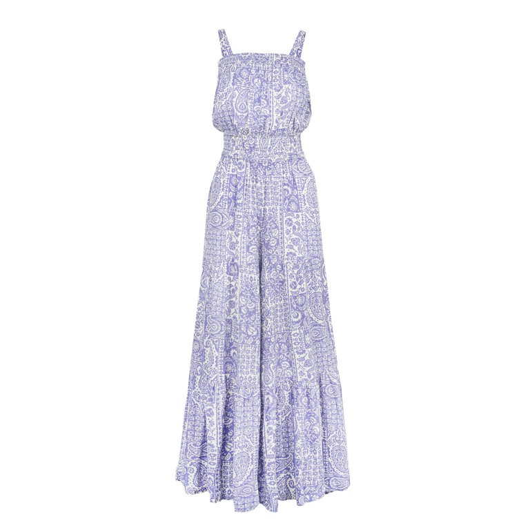 Jessica Simpson Women's Delene Smocked Wide Leg Jumpsuit, 30.5" Inseam, Sizes XS-XL - Walmart.com | Walmart (US)