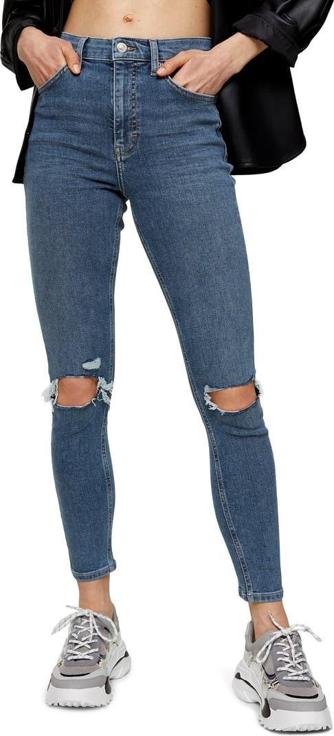 Jamie Ripped High Waist Crop Skinny Jeans | Nordstrom