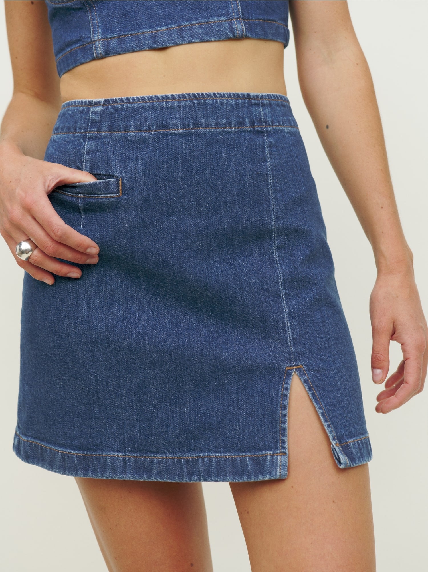 Freda High Rise Mini Skirt | Reformation (Global)