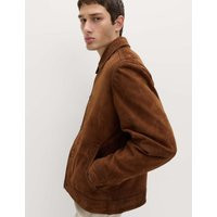 M&S Burnished Suede Chore Jacket Brown | Marks & Spencer (UK)