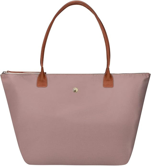 GM LIKKIE Shoulder Tote Bag for Women, Nylon Top-Handle Purse, Foldable Weekend Hobo Handbag | Amazon (US)