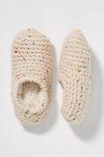 Lemon Speckled Popcorn Slipper Socks | Anthropologie (US)