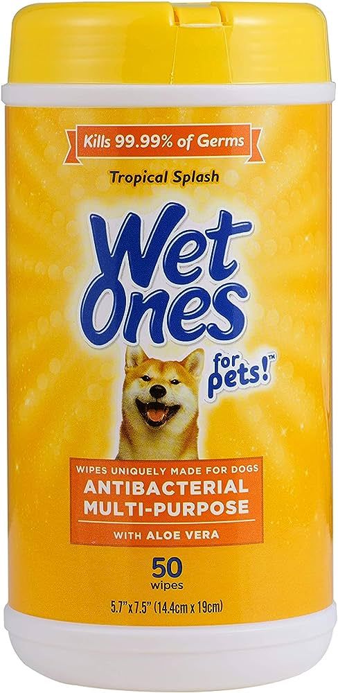 Wet Ones for Pets Multi-Purpose Dog Wipes With Aloe Vera | Dog Wipes For All Dogs in Tropical Spl... | Amazon (US)
