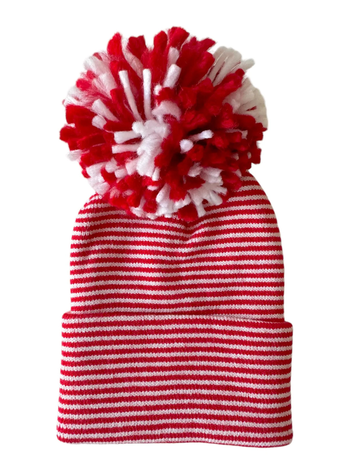 Baby's First Hat, Red/White Stripe Pom | SpearmintLOVE