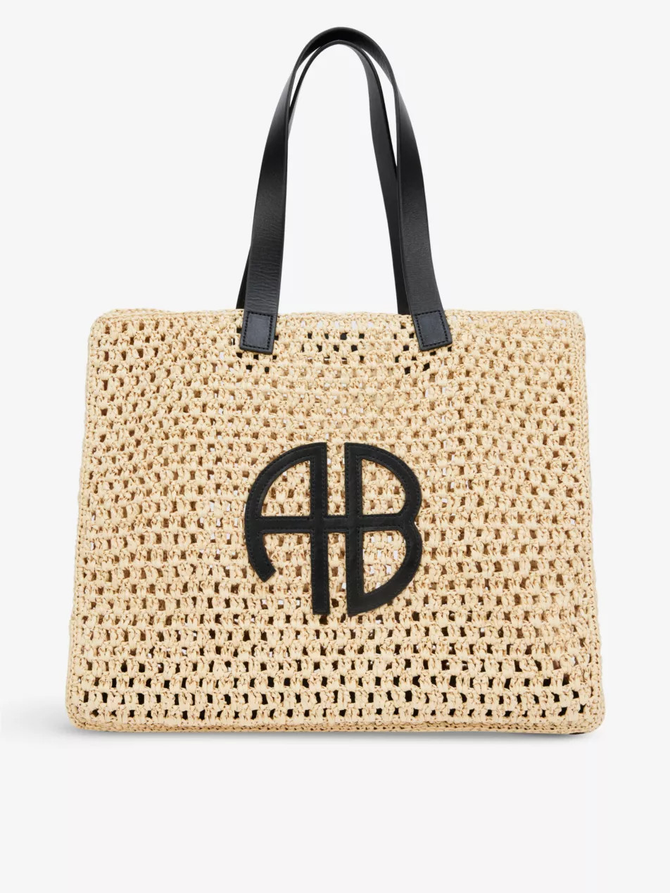 Rio logo-embossed woven straw tote bag | Selfridges