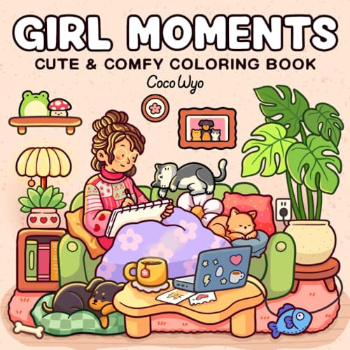 Girl Moments: Coloring Book for Adults and Teens Featuring Cute Cozy Daily Activities for Relaxat... | Amazon (US)