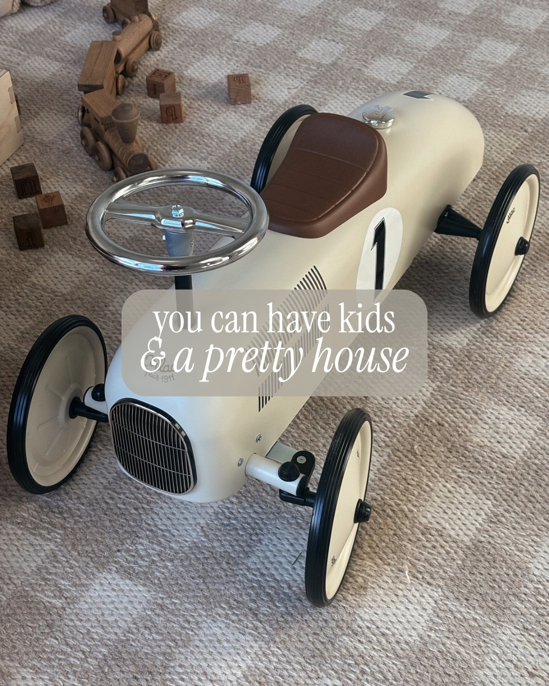 You can have kids and a pretty house 🤍
These are the toys we’re loving right now—beautiful, timeless pieces that blend seamlessly into a neutral home while still encouraging play, creativity, and movement. Vintage-inspired, wooden, and thoughtfully designed toys that feel just as good styled on a shelf as they do in little hands.

Vintage inspired ride on car, rainbow stacker toy, wooden alphabet set, wooden train set, first scribble book, beeswax crayons, toddler basketball hoop, wooden activity table, percussion set for kids, timeless kids toys, neutral toys for toddlers, classic children’s toys, aesthetic kids toys, Montessori inspired toys

#LTKmomlife #LTKBaby #LTKKids

#LTKBaby #LTKKids #LTKmomlife