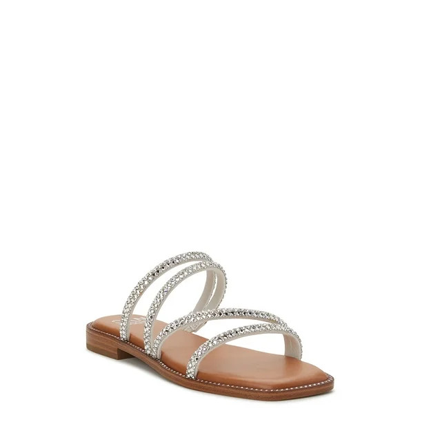 Madden NYC Women's Zig Zag Rhinestone Sandal | Walmart (US)