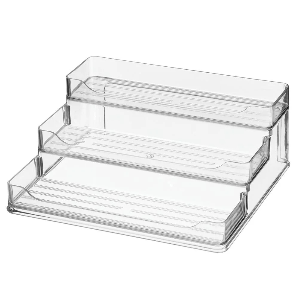 mDesign Plastic Spice and Food Kitchen Cabinet Pantry Shelf Organizer - 3 Tier Storage - Modern C... | Walmart (US)