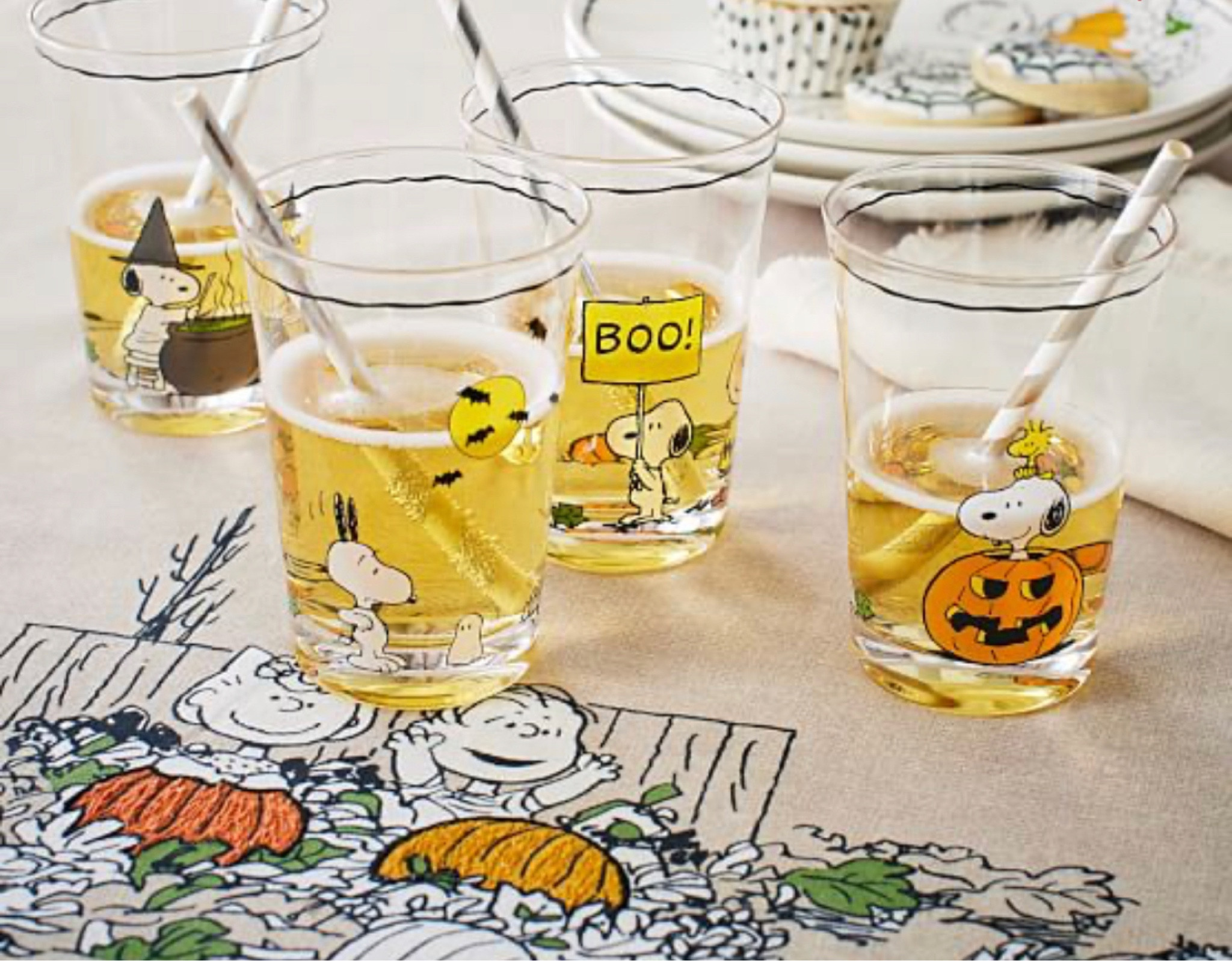 Each glass in this set has a different full-color Halloween vignette featuring Snoopy™ and friends. The sweet trick or treat on every glass has us demanding that fall last all year. See even more comic-strip nostalgia in the exclusive Peanuts™ fall collection!! 

#LTKhome #LTKfamily #LTKSeasonal