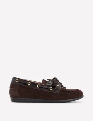 Boden Women's Lace-Up Boat Shoes in Brown | Size 38 | Boden (US)