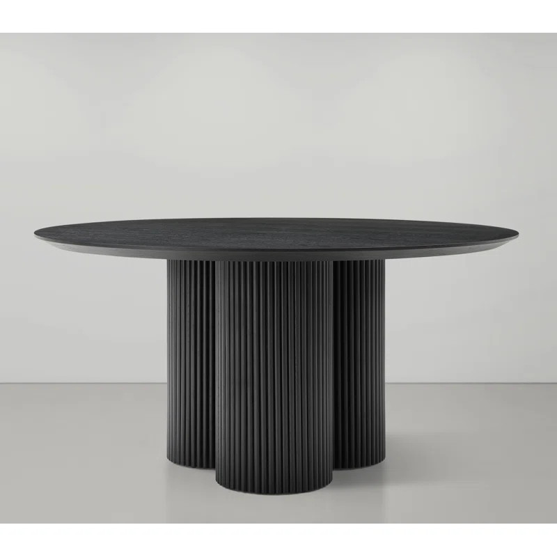 Iskandar Round Solid Wood Dining Table | Wayfair North America