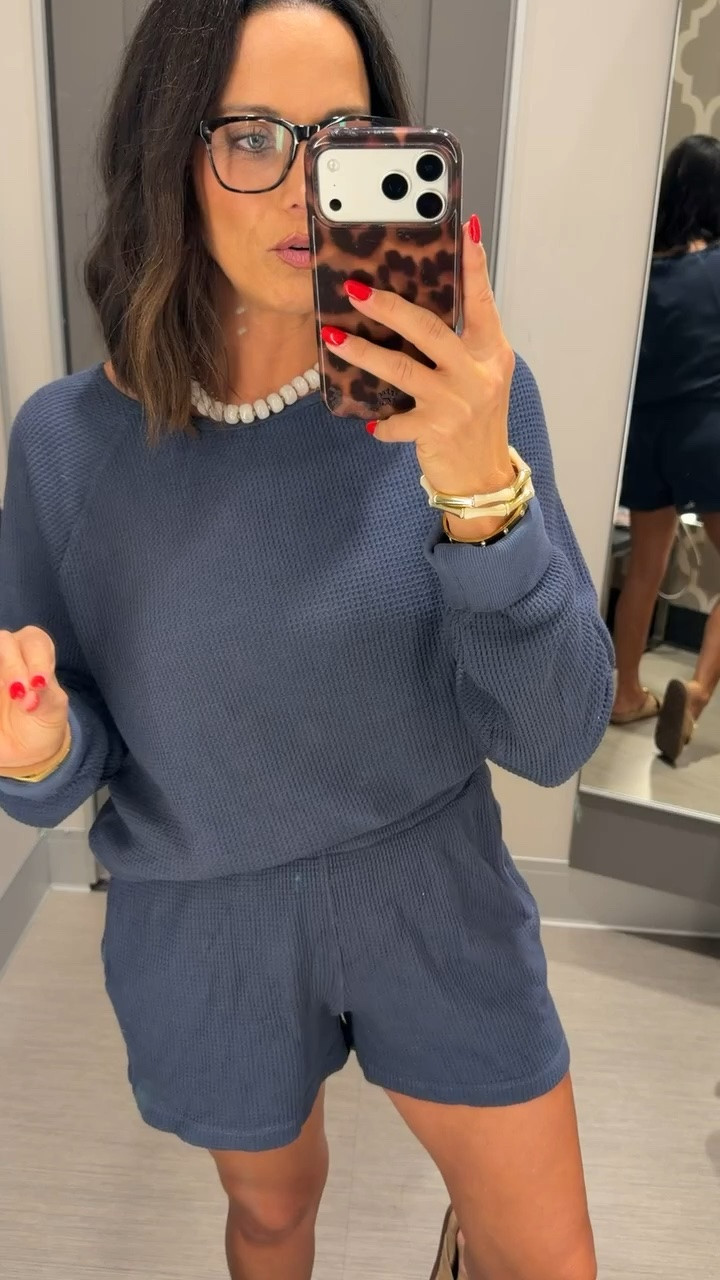 Target did SO good with this set! The waffle texture is so soft and comfy, and I love that it’s cute enough to wear around the house but still feels put together. Definitely one of those sets you’ll keep reaching for!

Wearing size small.

#TargetStyle #TargetFinds #TargetFashion #ComfySet #LTKFinds