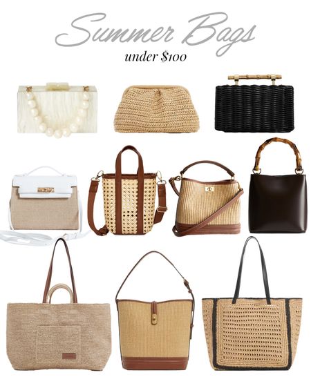 Chic bags for summer and all under $100! Straw, raffia, wicker and bamboo! 

Top right wicker bag is a Zara find and style #6519/310

#strawtote #raffiabag #summerbag 

#LTKfindsunder100 #LTKstyletip #LTKSeasonal