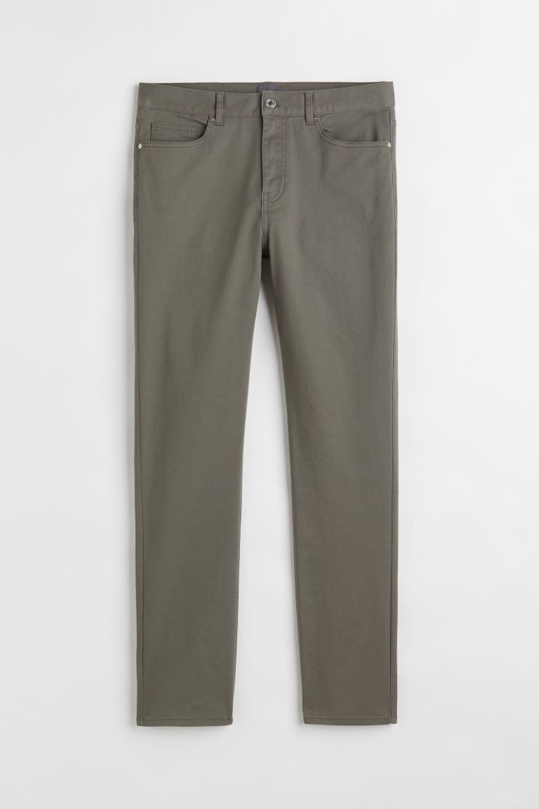 Slim Fit Cotton Twill Pants | H&M (US + CA)