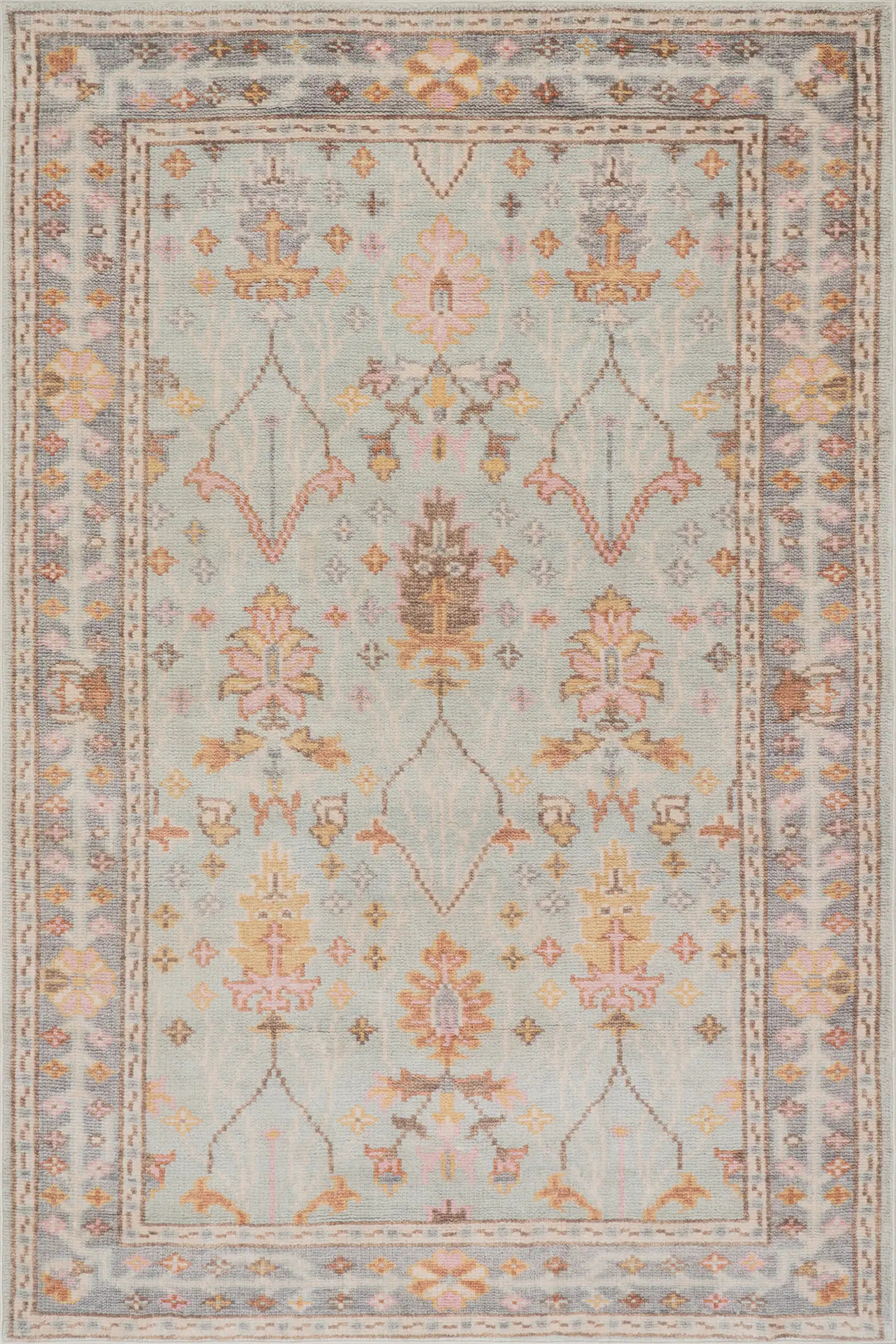 Color: Light BlueMara Washable Rug | Light Blue Light Blue swatchShape: RectangleRectangleRunnerS... | Rugs USA