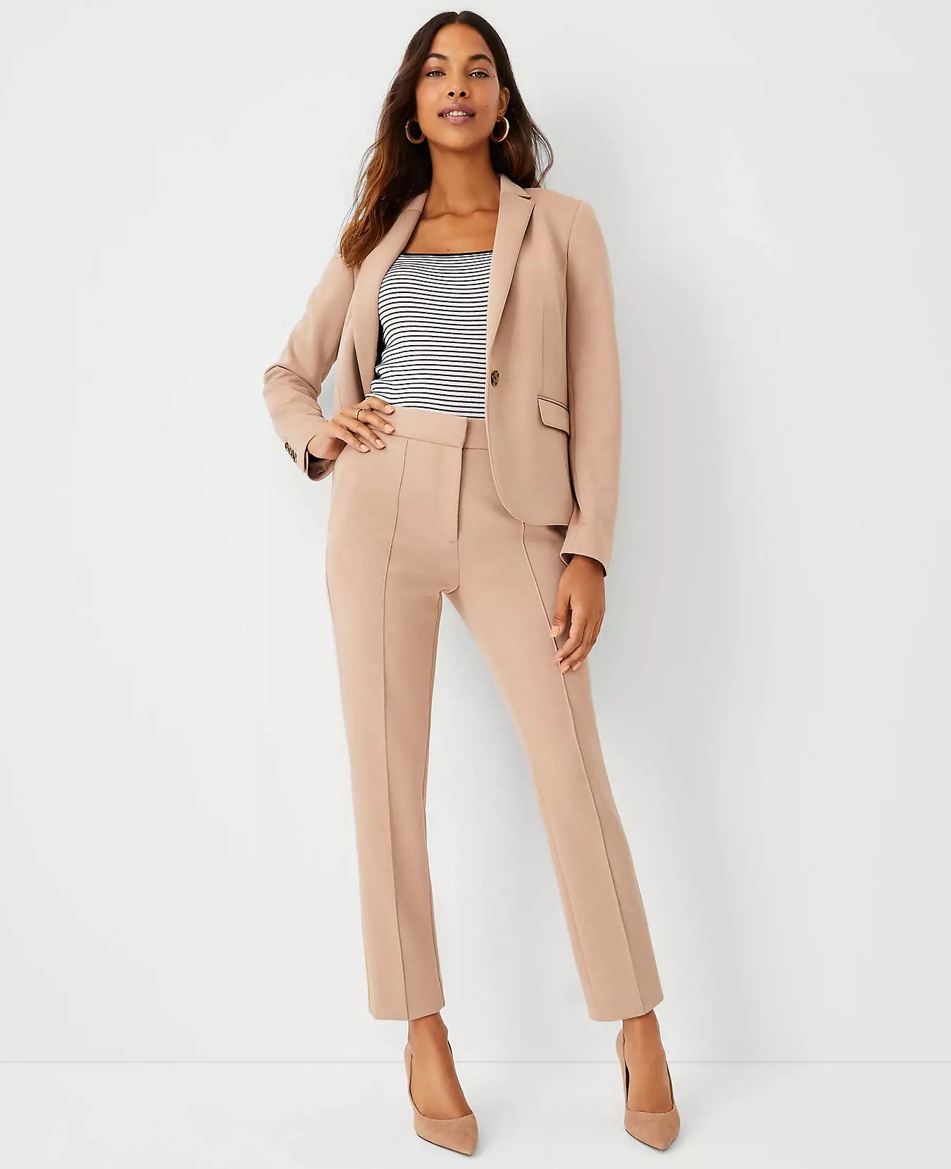 The High Waist Slim Ankle Pant in Double Knit | Ann Taylor | Ann Taylor (US)