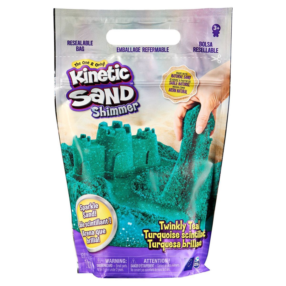 Kinetic Sand 2lb Twinkly Teal Shimmer Sand | Target