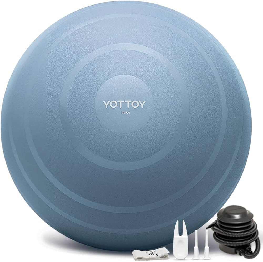 YOTTOY Anti-Burst Exercise Ball for Working Out, Yoga & Pregnancy, Extra Thick Workout Ball for P... | Amazon (US)